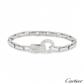 Cartier White Gold Diamond Agrafe Bracelet Cartier White Gold Diamond Agrafe Bracelet